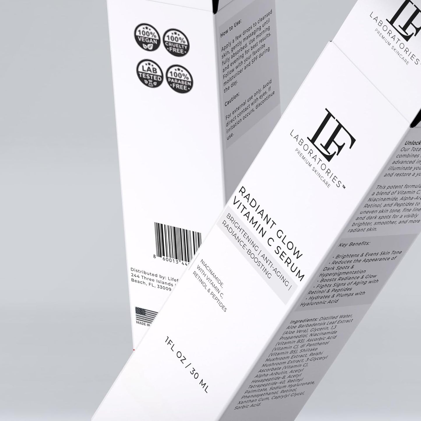 LF Laboratories Radiant Glow Vitamin C Serum – Brightening & Anti-Aging Face Serum – 1 fl oz / 30 ml