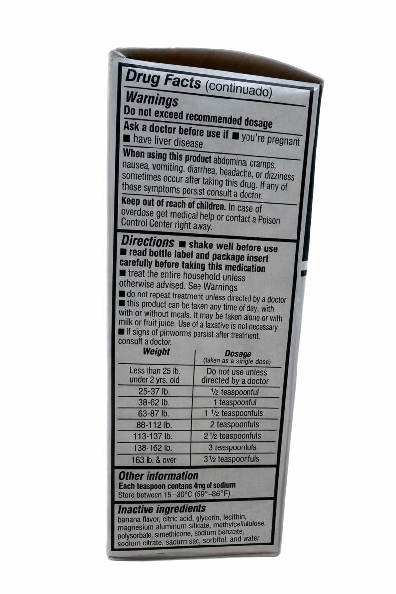 Reese’s Pinworm Medicine Oral Suspension, 2 fl oz (Two 1 oz Bottles) – Pyrantel Pamoate – For Adults and Children 2+