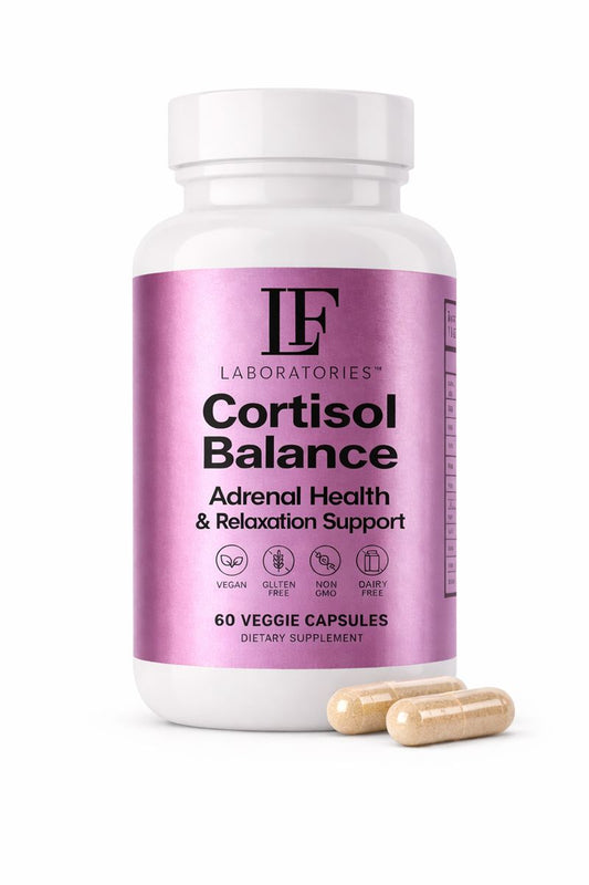 Cortisol Balance – Adrenal Support & Stress Relaxation Supplement – Vegan, Gluten Free, Non-GMO, Dairy Free – 60 Veggie Capsules