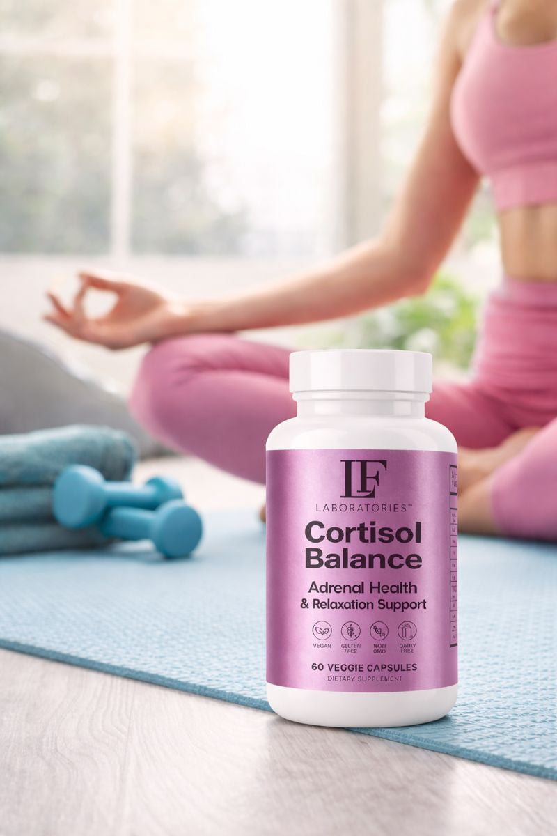 Cortisol Balance – Adrenal Support & Stress Relaxation Supplement – Vegan, Gluten Free, Non-GMO, Dairy Free – 60 Veggie Capsules