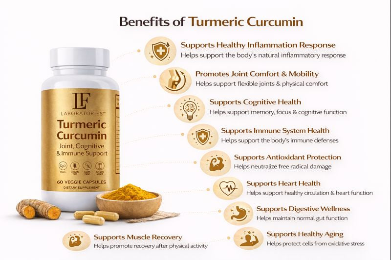 Turmeric Curcumin Supplement with Black Pepper Extract – Joint Cognitive and Immune Support – Vegan Non GMO Gluten Free – 60 Veggie Capsules