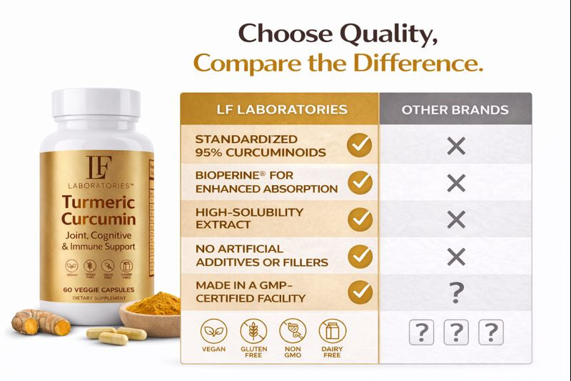 Turmeric Curcumin Supplement with Black Pepper Extract – Joint Cognitive and Immune Support – Vegan Non GMO Gluten Free – 60 Veggie Capsules
